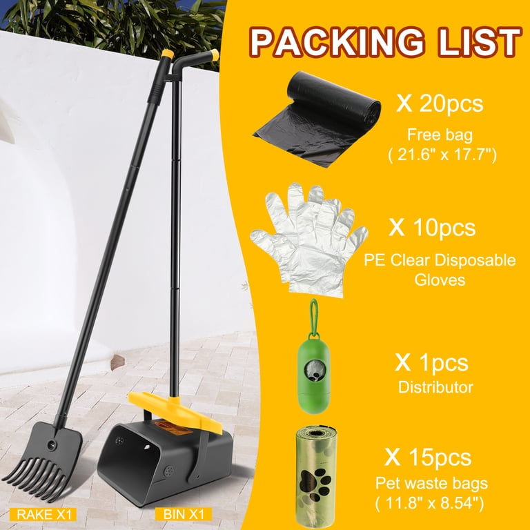 LANNEY Pooper Scooper Swivel Bin and Rake, 46 Inches photo 7