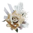 thumbnail image 4 of Rosas Boda Invitado Broche Flor Muñeca Para Banquete De Boda Y Banquete - Flor de la mano Sunnimix Ramillete de ramo de novia, 4 of 8