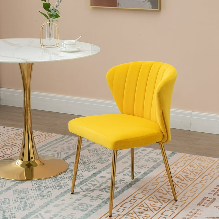 MOJAY Modern Velvet Upholstered Dining Chair with Deep