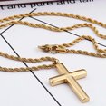 thumbnail image 6 of QQTDFG High Quality Women Mens Stainless Steel Cross Pendant Necklace Chain Gold/Silver-Gold, 6 of 6