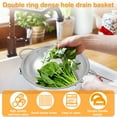 thumbnail image 4 of 6Pcs Stainless Steel Colanders with 2 Handles Heavy Duty Multipurpose Food Strainer Dishwasher Safe for Kitchen Draining Pasta Rinsing Vegetables Fruits, 4 of 6