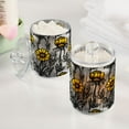 thumbnail image 5 of Yellow Flower Sketch Bathroom Canisters Set of 4 Translucent Plastic Storage for Cotton Pads and Floss, 5 of 7