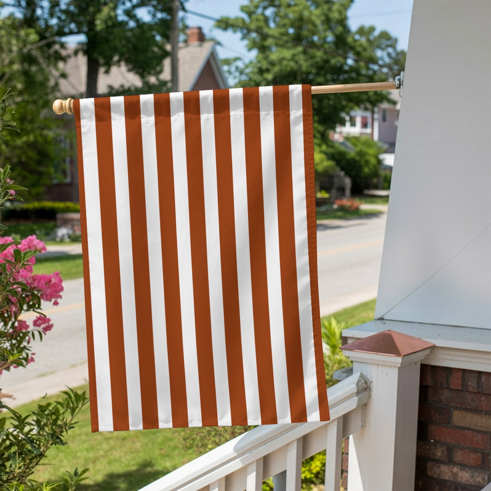 Red White Stripes House Flag 28 x 40 Inches, Simple Classic Modern Striped Line Weather Proof Outdoor Patio Flags Double Sided Small House Decoration for Yard Lawn Outside Home