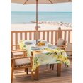 thumbnail image 2 of Outdoor Tablecloth with Umbrella Hole for Patio/Picnic/Party/Camping, Watercolor Floral Waterproof Table Cloth Rectangle Table Cover Washable, Yellow Flower Hummingbirds Botanical Spring (60"x 102"), 2 of 8