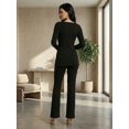 thumbnail image 3 of Conjunto de Suéter y Pantalón Acanalado Diseño Elegante y Versátil para Mujer, 3 of 5