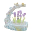 thumbnail image 2 of Lámpara de noche de flores DIY, iluminación de escritorio, decoración artesanal de flores artificiales, lámparas de mesa para vacaciones, mesita de no Violeta, 2 of 8