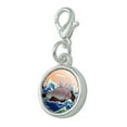 thumbnail image 2 of Waving Manatee Mermaid On Rocks And Waves Funny Antiqued Bracelet Pendant Zipper Pull Charm with Lobster Clasp, 2 of 3