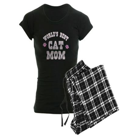 CafePress - World's Best Cat Mom Pajamas - Women's Dark (Best Pajamas For Post Delivery)
