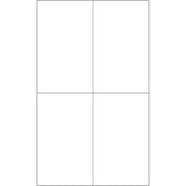 Box Partners Laser Labels Rectangle 4 1/4" x 7" White 400/Case LL132