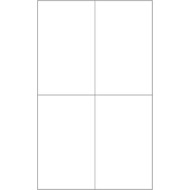 Box Partners Laser Labels Rectangle 4 1/4" x 7" White 400/Case LL132
