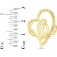 thumbnail image 4 of Floreo 10k Yellow Gold A-Z Cursive Letter and Heart Initial Ring, Large Heart (1.1"), 4 of 5