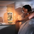 thumbnail image 7 of Run Black and White Cat Table Lamp USB Bedside Desk Nightstand Lamp Printed Gifts Small Lamp Wood Base for Bedroom Living Room Kids Room College Dorm, 7 of 7