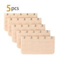 thumbnail image 2 of INSPIRE CHIC Women's 3 x 5 Hooks Adjustable Brassiere 5 Pcs Bra Extender Eye Tape Strap Skin Color-3 5, 2 of 5