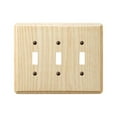 thumbnail image 1 of 401TTT 3 Toggle Unfinished Ash Contemporary Wood Wall Plate, 1 of 1