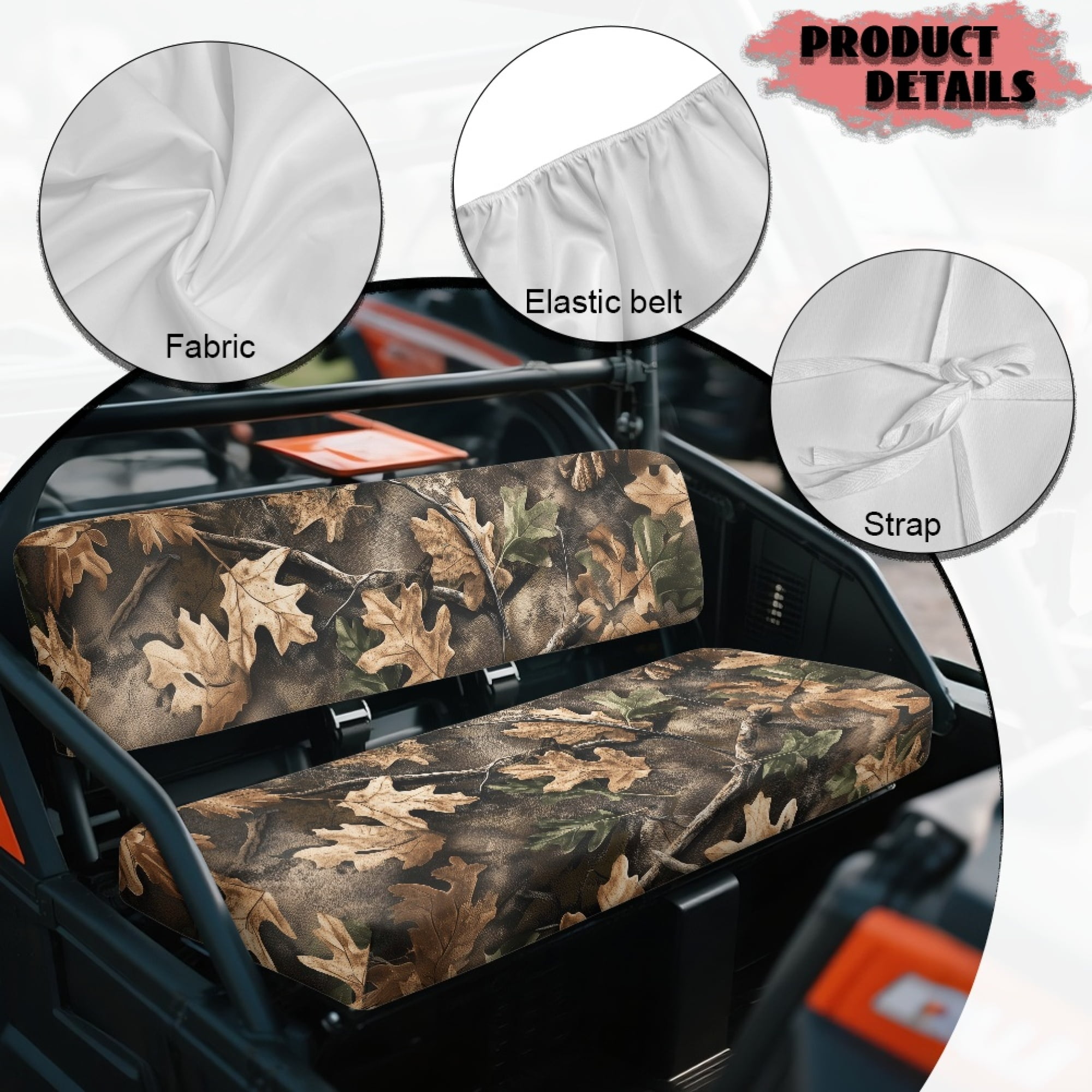 Jeiento Sloth Car Seat Cover Full Set, Front and Back Seat, Floor Mat, Steering Wheel, Armrest, Seatbelt Strap, Floral Decorative Auto Interior Accessories, 17 Pack
