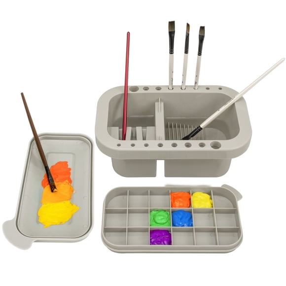 Limpiador de pinceles MyLifeUnit con paleta para pinturas acrílicas