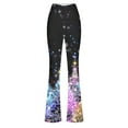thumbnail image 5 of SELONE Flare Leggings Plus Size Tall Gym Leggings Full Length Summer Pants Curvy Casual Long Bootcut Vacation Pants Yoga Lightweight Multicolor L Breathable Beach Pants (Non Shiny Design Only Prints), 5 of 5