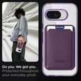 thumbnail image 4 of For Google Pixel 9A Magnetic Clear Wallet Phone Case,Magnetic Detachable Card Holder,Compatible with Mag-Safe,Military-Grade Protection,Shockproof Transparent Thin Fit Phone Case,Purple, 4 of 7
