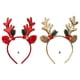 thumbnail image 5 of Sonducket Diademas navideñas Decoraciones festivas hechas con tela Diadema de renos navideños Tema navideño Accesorio para el cabello rojo, 5 of 6
