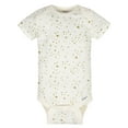 thumbnail image 5 of Gerber Baby Girl Short Sleeve Onesies Bodysuits, 4-Pack, 5 of 6