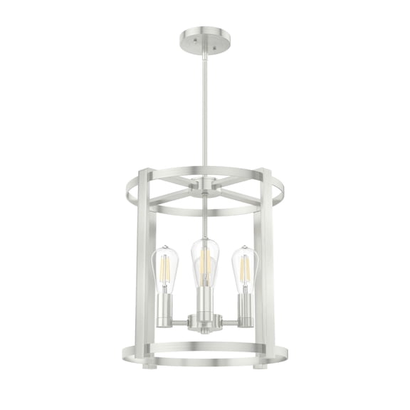 Hunter Fans 16" Astwood 4-Light Ceiling Chandelier Brushed Nickel - Transitional Design for Timeless Elegance