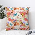 thumbnail image 4 of Pofeuu Flowers And Birds Watercolor Print Double-sided plush pillowcase Square Throw Pillow Covers Pillows Cover for Living Room Bedroom Sofa Couch Cushion Cover（No pillow core）-22"x22", 4 of 7
