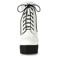 thumbnail image 2 of Botines Tacón Grueso Allegra K Blanco 36, 2 of 6