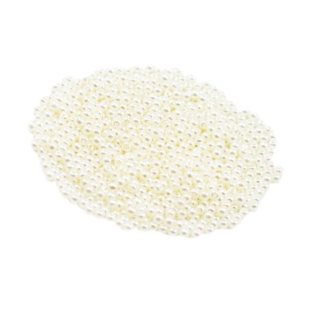 Espaciador de abalorios, abalorios espaciadores, abalorios sueltos, colgantes de plástico para fabricación de joyas DIY- 1000 piezas de 3 mm Zulema Granos de la perla para Craft Art DIY
