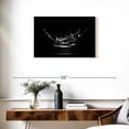 thumbnail image 3 of Elephant Stock Monochrome Water Splash Wall Art - Horizontal Canvas Wall Art - Living Room Wall Decor - Nature Canvas - Black And Gray Decor - 30" x 20", 3 of 8