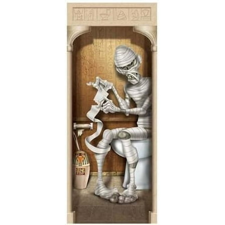 ASKETAM Halloween Decorations Door Cover, Vintage Mummy Banner 35x70in