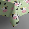 thumbnail image 5 of Green Cow Heart Pattern Square Tablecloth,Waterproof Square Table Cover,Wipeable Spillproof Washable Table Cover for Home Kitchen Party Decor 60"x60"(152x152cm), 5 of 6