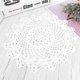 thumbnail image 3 of 1Pc Crochet Placemat Cuisine Mat Dining Mat Western Food Mat Cuisine Pad Cotton Mat for Food European-style Placemat (White), 3 of 4