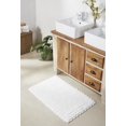 thumbnail image 4 of Better Trends 3 Piece Bathroom Rug Set 100% Cotton, Extra Soft Tufted Bath Mat, Water Absorbent & Reversible Mat, White Lilly Crochet Collection, 4 of 8
