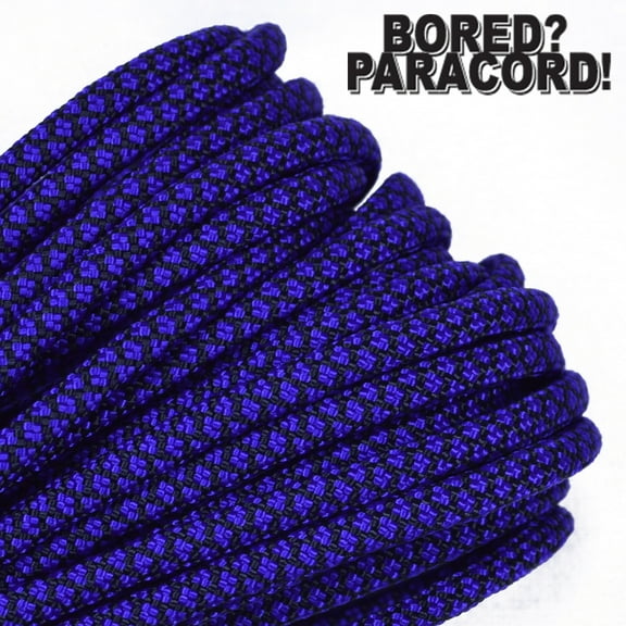 Bored Paracord Brand 550 lb Type III Paracord - Acid Purple Diamonds 50 Feet