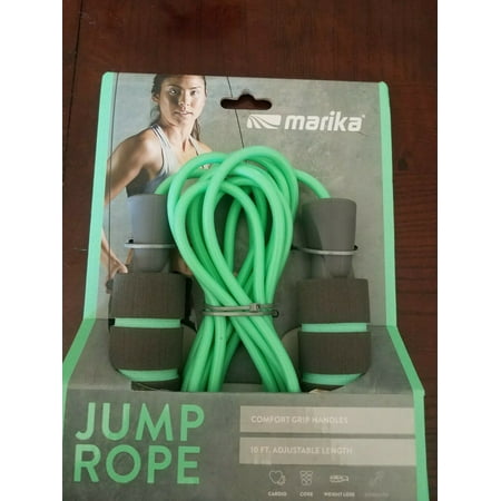 Marika Jump Rope (10ft Length) for Cardio, Core & Weight Loss, Grey/mint (Best Way To Jump Rope For Weight Loss)