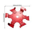 thumbnail image 3 of Heavy-Duty Manganese Steel Weeding Disc, 9.45-Inch Universal Tiller Attachment for Loosening Soil & Cutting Weeds, 3 of 7