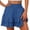 Blue2, variant on Womens Shorts Casual Shorts for Women 2025 Summer High Waisted Ruffle Shorts Flowy Pleated Hem Casual Shorts Butterfly Shorts Women Summer Shorts for Women Rose Gold M