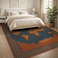 thumbnail image 3 of ODIKA Planet Design With Bold Continents And Interlocking Border Earth World Map for Dining Room, Large Office, Lounge, Non-Slip Chair-Friendly, 3 of 7