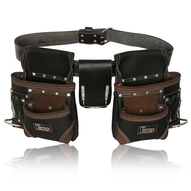 Genuine Leather Tool Belt Tool Pouch Bag Belt Framers Tool Belt