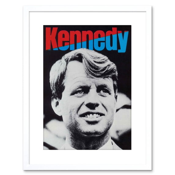 Political Advert Bobby Kennedy Tribute Civil Rights Sirhan Artwork Framed Wall Art Print 9X7 Inch