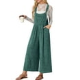 thumbnail image 3 of Cueply Jumpsuits for Women Winter Warm Loose Adjustable Strap Bib Overalls Wide Leg Pants with Pockets, 3 of 6