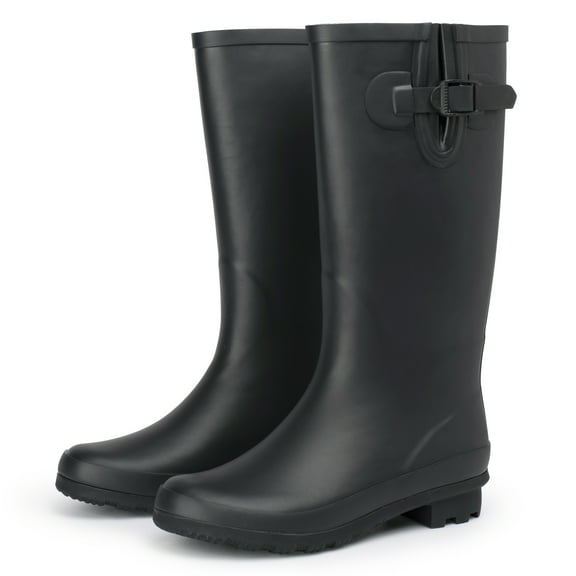 Alpine Swiss Reya Womens Waterproof Tall Rain Boots Non-Slip Rubber Mid Calf Garden Shoes