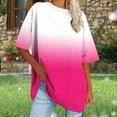 thumbnail image 5 of GERsome Womens Plus Size Short Sleeve T Shirts Summer Loose Fit V Neck Tee Shirt, Sizes S-5XL, 5 of 7