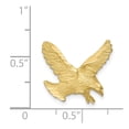 thumbnail image 3 of 10k Yellow Gold Solid Diamond-cut Eagle Charm Pendant, 3 of 3