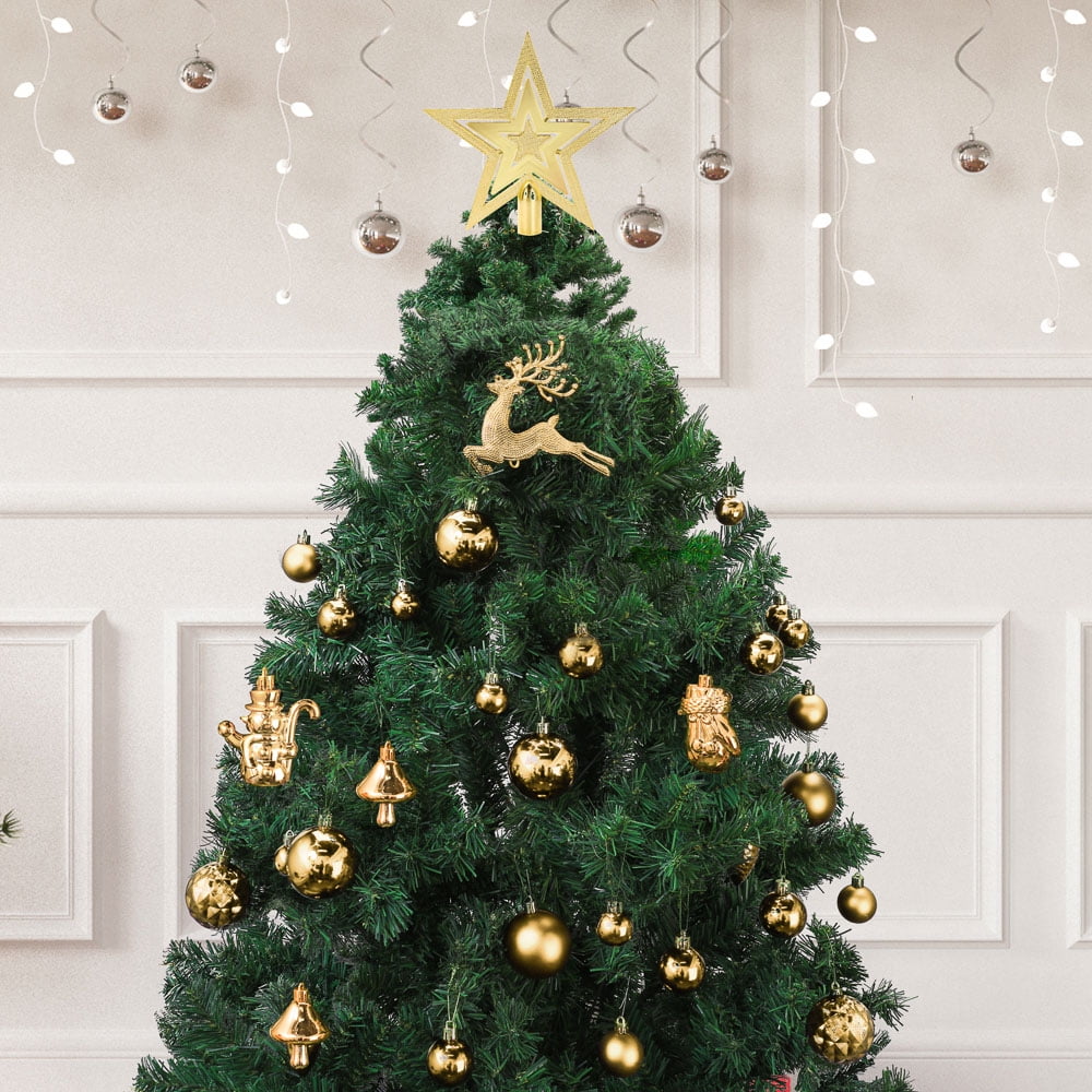 Golden Retro Green Christmas Tree Set Hanging Decorations Super