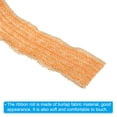 thumbnail image 4 of Unique Bargains 2.4' Wide 2.2 Yards Burlap Ribbon Lace Roll Wrapping Fabric Crafts Roll Orange 2 Pack, 4 of 6
