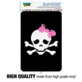 thumbnail image 3 of Skulls Crossbones Daughter Stick Figure Family Girl Pink Bow Home Business Office Sign, 3 of 6