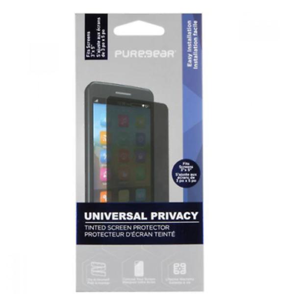 PureGear Universal Privacy Tinted Screen Protector for 3x5" Smartphone