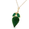 thumbnail image 2 of Galaxy Gold 14K Yellow Gold Natural Emerald Marquise Stones and Pointy Emerald Briolette Drop Necklace - May Birthstone - Abundance & Joy - 16" to 24" - Fine Jewelry for Women, 2 of 3