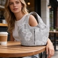 thumbnail image 1 of Embroidered Canvas Bag Women's Multi-Pocket Handheld Bag Large Capacity Commute Tote Bag Mommy Bag Vegetable Basket Bag, 1 of 6